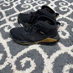 Nike Air Jordan Mars Men's Black and Gold High-Top Sneakers